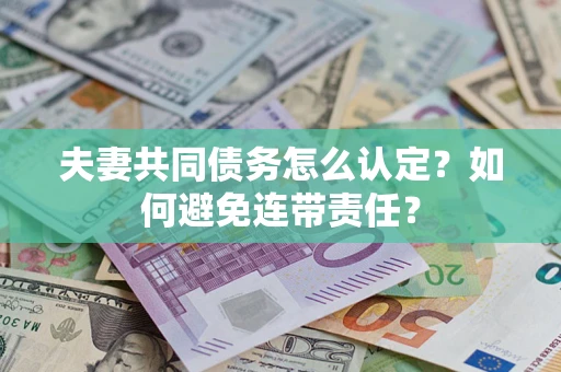 济南夫妻共同债务怎么认定？如何避免连带责任？