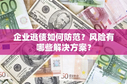 济南企业逃债如何防范？风险有哪些解决方案？