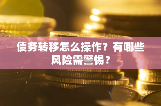 济南债务转移怎么操作？有哪些风险需警惕？