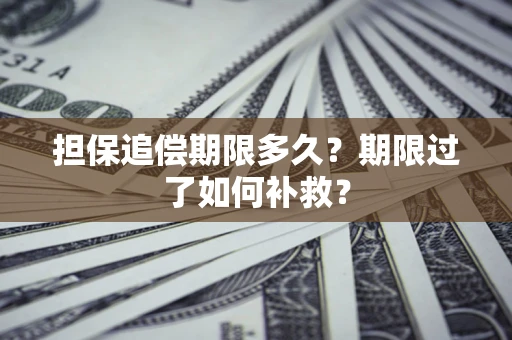 济南担保追偿期限多久？期限过了如何补救？